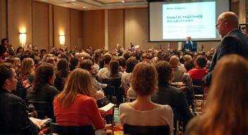 Collage of coaching workshops and speaker events
